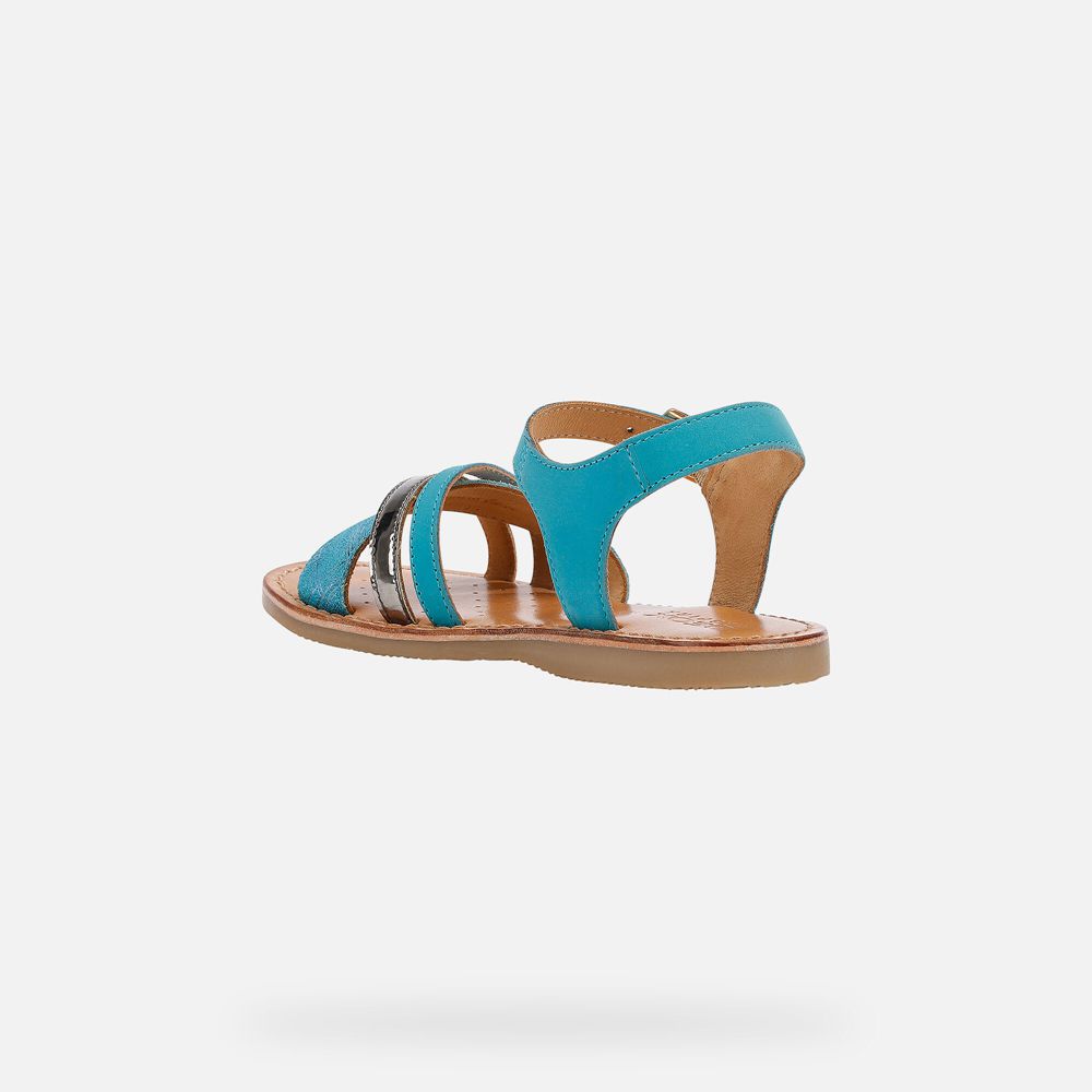 Geox Sandals Turquoise Eolie - Geox Girls Shoes - REVKWQ867